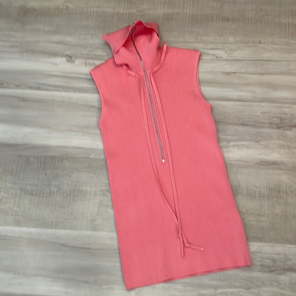 Peter Do sleeveless ribbed knit high-neck top. NWOT